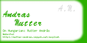 andras mutter business card
